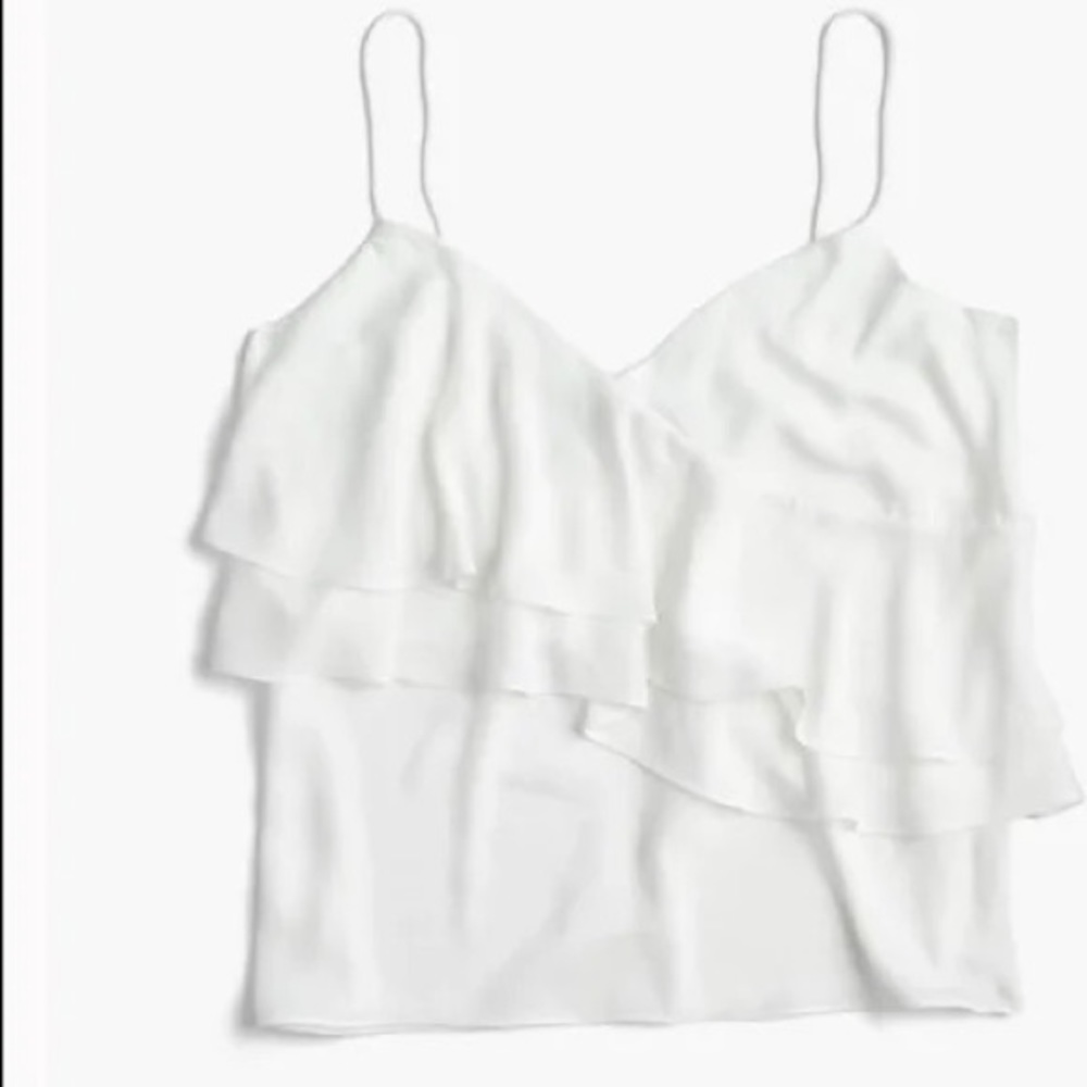J. Crew Drapey Ruffle Cami Tank Top (Size 000)